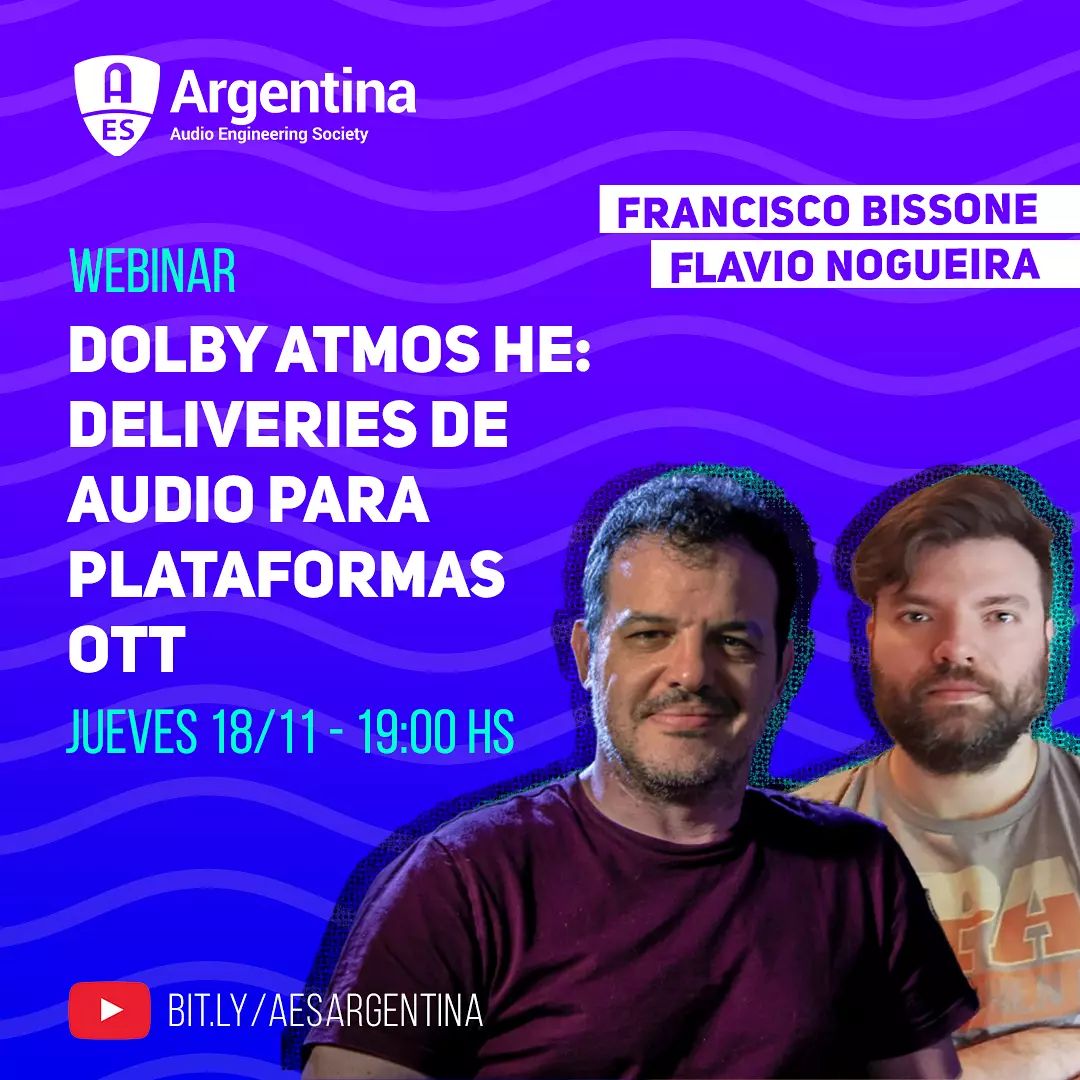 Webinar AES Argentina sobre Dolby Atmos