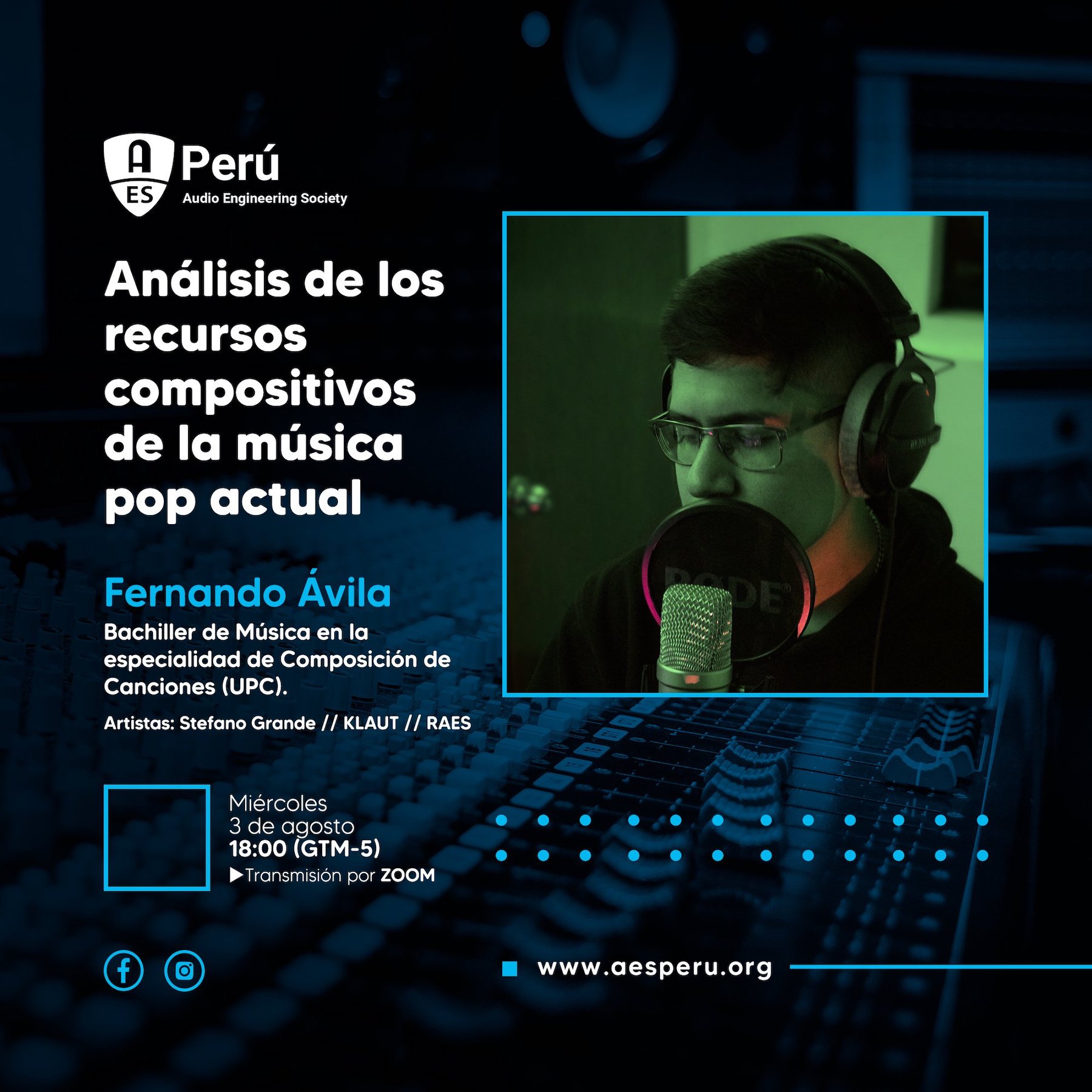 AES Perú – Análisis de los recursos compositivos de la música pop actual